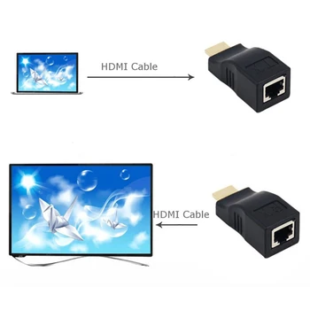 Top Deals 4K 3D HDMI 1.4 30 M Extender za RJ45 Nad Cat 5e/6 Omrežje LAN Ethernet Adapter