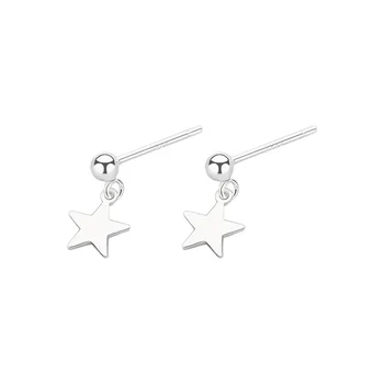 MloveAcc 925 Sterling Srebro Zvezde Stud Uhani Geometrijo Elegantni Uhani za Ženske Stranka Nakit Darila