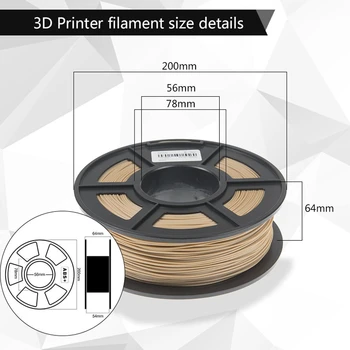 SUNLU 1.75 mm PLA Lesa, 3D Nitke 1 kg 3d Tiskalnik, ki z Žarilno Blizu Lesa Učinek 1 kg Plastike PLA 3D Tiskanje Materialov