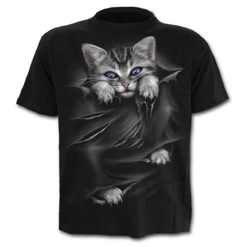 3D tiskanje T-shirt natisnjeni t-shirt za moške in ženske t-shirt za moške in ženske T-shirt risanke mačka smešno mačka luštna mačka