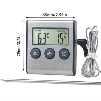 Tp700 Digitalni Daljinski Brezžični Hrane Kuhinjski Pečici Termometer Sonda Za BBQ Žar Pečica Mesa Programirano Temperaturo Nastavite tudi Ročno,