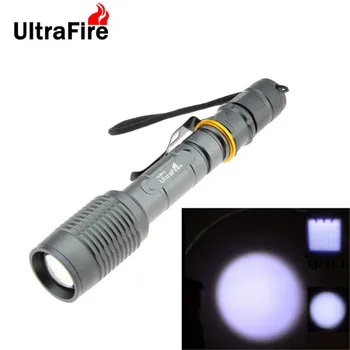 UltraFire Zoomable glare svetilka 9000lm XML-T6 taktično svetilko svetilka svetilka kampiranje svetlobe 18650 svetilka luz flash li