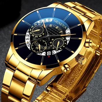 2020 Modi Mens Watch Quartz Classic Black ročno uro Jekla Pasu Luksuzni Koledar Poslovnih Watch Herren Uhren Darila za Moške