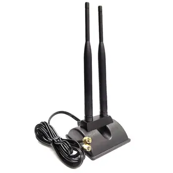 5G Dual Band Anteno WiFi Visok Dobiček 6DBi Omni Directional RP-SMA Priključite na Priključek z Magnetno Bazo za PCI-E Card Zaprtih Wireles