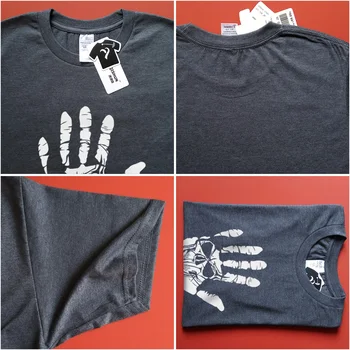 Strani Lobanje Natisnjen Tshirt Apokalipsa Undead Renegade Handprint Tshirt 2018 Nove Priložnostne po Meri Visoko Kakovost Moški T-shirt 17 barv