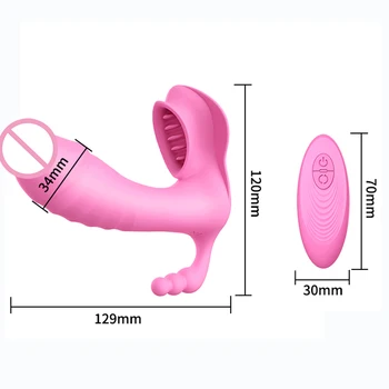 Nosljivi Metulj Vibrator za klitoris Krtačo Stimulator G Spot Dildos Massager Ogrevanje Brezžični Daljinski Vibratorji Sex Igrače ForWomen