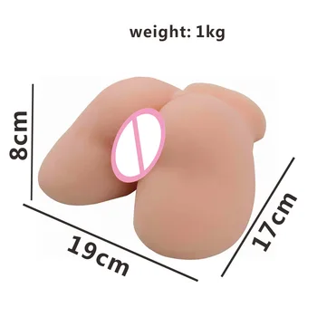 Silikonski Rit sex igrača vagina za moške dvojni kanal umetno muco ponaredek analne erotike moški masturbator sex shop 3D Realistična rit