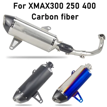 XMAX 250 300 400 motornega kolesa, Izpušni Spremenjen Izpušni Ogljikovih Vlaken Glušnika Slip-on Za Yamaha XMAX300 XMAX 250