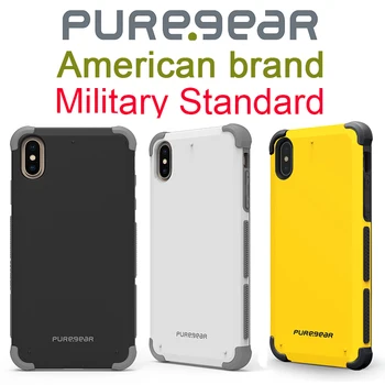 PureGear Vojaške standarde za varstvo primeru telefon za iphone XR X xs max primeru s stojalom obroč anti-knock zaščitni silikonski