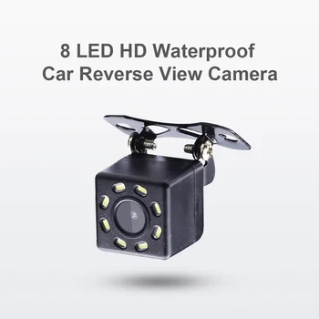 Avto Pogled od Zadaj Kamero S Parkirno Line 12V CCD Video 8 LED HD Varnostno kopiranje Slike Nepremočljiva Vzvratno Kamero