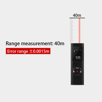 Prenosni Mini Laser Rangefinder 40M Laser Distance Meter Profesionalno Lasersko Trak Ruleta Ukrep Nadgradnjo Metro Rangefinder