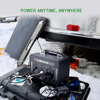 Portable Power Station 500Wh Litijeva Baterija Solarni Generator Emergency Backup UPS Napajanje 110V 220V Vtičnice, Sine wave