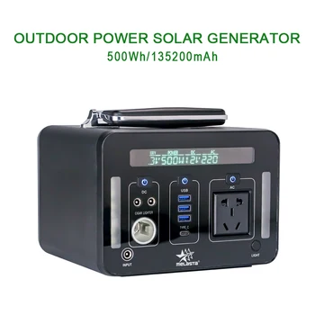 Portable Power Station 500Wh Litijeva Baterija Solarni Generator Emergency Backup UPS Napajanje 110V 220V Vtičnice, Sine wave