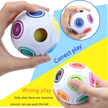 Mavrica Žogo Uganke Spheric Magic Cube Igrača Za Odrasle Otroci Plastičnih Ustvarjalne Nogomet Učenje Izobraževalne Igrače, Darila Za Otroke