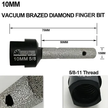 DIATOOL 1pc Dia 10/20/25 mm Vakuumske Brazed Diamond prst bitov Z 5/8-11 ali M14 Nit Povečavo obliko krog kpl. obstoječo luknjo
