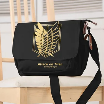 Napad na Titan Anime Krilih Svobode Študentov Torba Messenger Bag