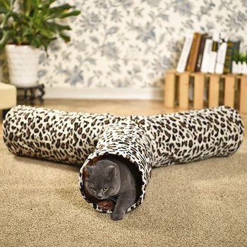 Hišnih Mačk Zajec Leopard 3 Načine Zabavna Igra Tunel Crinkle Kitten Vrečke Večino Mačka Zložljive Igrače Dolgo Igra Tunela