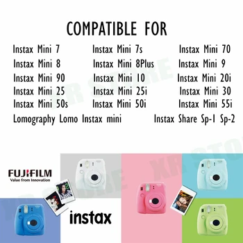 10-100 Listi/Paketi Fotografski Papir Fujifilm Instax Mini Film JinXiu za Fuji hitra kamera 11 8 9 7s 25 50 90 sp-1 2 z Paket