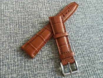 22 mm Pravega usnja, rjave watch trak z 316L Nerjavno jeklo Pin sponke 2017 nov modni 017a