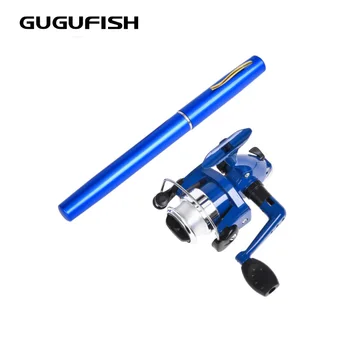 GUGUFISH H8022 [Pero-vrste ribiško palico reel-slog koluta 2 delni set] prenosni žepni led ribiško palico špar ribolovno orodje