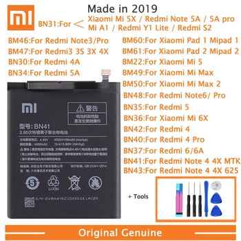 Original XiaoMi Nadomestna Baterija Za Xiaomi Redmi 3 3 3X 4X 4A 5A 3 pro 5 Plus Mi5 Mi 5X Opomba 3 4 4 5 5A 6 7 Pro Baterije