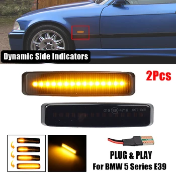 Za BMW Serije 5 E39 (09.1995-06.2003) Strani Oznako LED Dinamični Vključite Opozorilne Luči Flasher Teče Voda Blinker Utripajoča Svetloba