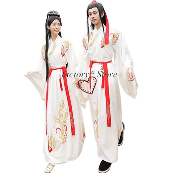 Človek Hanfu Belih Oblačilih Moški Kostum Razred Enotno Bo Ustrezala Tradicionalni Kitajski Oblačila Starih Kostum Uspešnosti Oblačila Za Moške