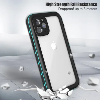 SHELLBOX Vodotesno Ohišje Za iPhone 12 11 Pro Max X XR XS MAX Shockproof Plavanje, Potapljanje Coque Kritje za Telefon Podvodno Ohišje
