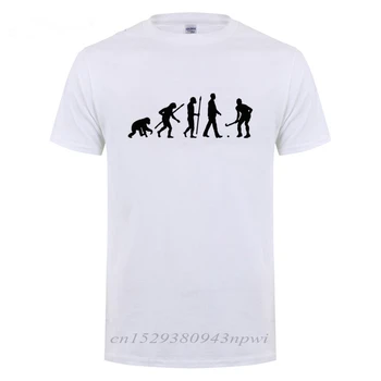 Evolution Področju Hockeyer T Shirt Smešno Darilo Za Rojstni Dan Za Moške Oče, Oče, Mož, Fant, Fant, Kratek Rokav, O Vratu Bombaža T-Shirt