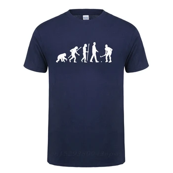 Evolution Področju Hockeyer T Shirt Smešno Darilo Za Rojstni Dan Za Moške Oče, Oče, Mož, Fant, Fant, Kratek Rokav, O Vratu Bombaža T-Shirt