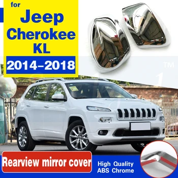 ABS Chrome Pribor ZA Jeep Cherokee KL 2016 2017 2018 Avto rearview mirror okvir Pokrova Trim Dež obrvi