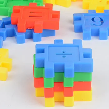 Digitalni kvadratnih gradniki DIY Številke Opeke Gradnjo Blokov, Oprema Igrače Za Otroke, izobraževanje igrače dekleta boy