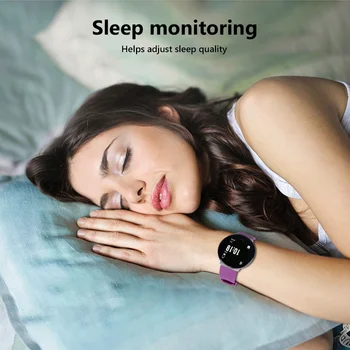 D19 pametno gledati IP67 nepremočljiva srčnega utripa, krvnega tlaka šport Žensk smartwatch ženske nosljivi watch moških pametna ura