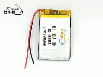 3.7 V,850mAH 482953 PLIB; polimer litij-ionska / Litij-ionska baterija za dvr,GPS,mp3,mp4,mobitel,zvočnike