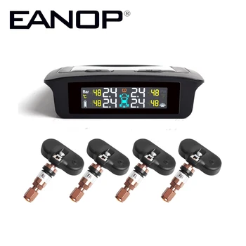 EANOP S700 Sončne Tpms tlak pnevmatik kazalnik Avto Tlaka v Pnevmatikah Alarm Monitor Sistem s 4 notranji Zunanji Senzorji