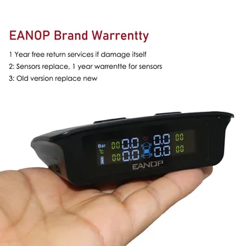 EANOP S700 Sončne Tpms tlak pnevmatik kazalnik Avto Tlaka v Pnevmatikah Alarm Monitor Sistem s 4 notranji Zunanji Senzorji