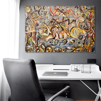 Citon Platno oljno sliko Jacksona Pollocka《Pasiphae》Umetnine Plakat Sliko Sodobne Wall Art dekor Doma Dnevna soba Dekoracijo