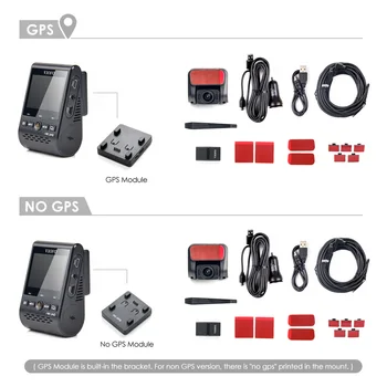 VIOFO A129 Pro Duo 4K Dvojna Armatura Cam Najnovejši 4k DVR 2020 avto kamera z GPS Parkiranje način, G-senzor, senzor Sony z WIFI 4K DVR