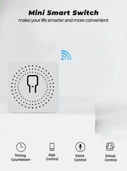 10PCS 16A MINI Wifi Smart Stikalo Časovnik Brezžičnih Stikal Smart Avtomatizacijo Doma Združljiv z Tuya Alexa googlova Domača stran