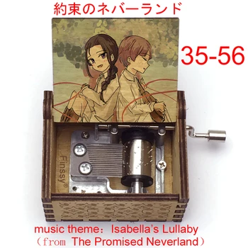 Obljubljena Neverland Isabella ' s Lullaby Glasbe Lesene Music Box Strani Anime Navijači Otroci Darilo Okraski Za Božič, Rojstni dan