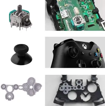 3D Analogni Palčko Palec Palico Senzor Gamepad Thumbstick Silikonski Sonductive Del za Xbox En Krmilnik z Orodji, Set za Popravilo