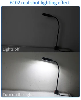 LED delovna Lučka Magnetni Osnove Prilagodljiv Gooseneck Svetilka 5W Šivanje Oblačil Pralni Svetlobe Z Vtič