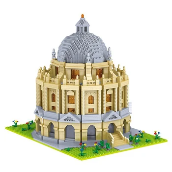 Lezi 8031 Svetu Arhitekture Oxford University School 3D Model DIY Mini Diamond Bloki, Opeke Stavbe Igrača za Otroke, št Polje