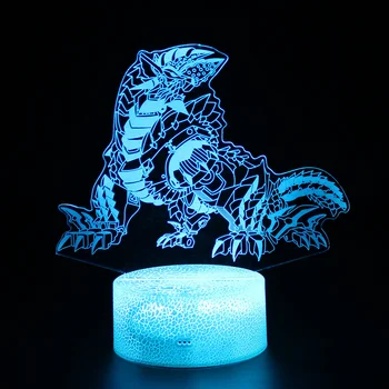 Dragon Slika Projekcija Lučka za Otroke Led Luči Igrače Dinozaver USB Lučka Darila 3d Nočna Iluzijo Monster Hunter Pošasti