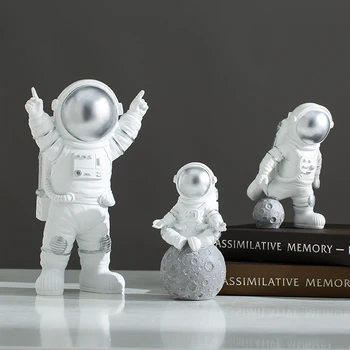 3pcs Slika Astronavt dejanje slika Beeldje Astronavt Mini Diy Model figuric Speelgoed Pop Home Decor srčkan astronavt set