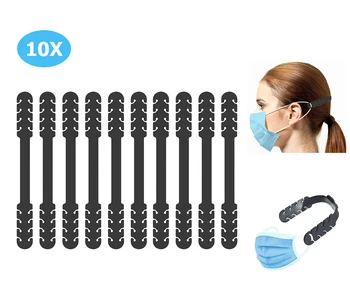 TBOC shrani ušesa za obraz, maske nastavljiv podaljšek [Paket 10 kos] Slip silikonski trak privežite vratu Salvaorejas