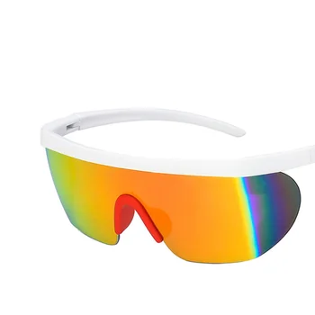 2021 Ravno Top Polarizirana sončna Očala Goggle Ženske Moški Semi-rimless Ogledalo Reflektivni Šport Vožnjo sončna Očala Za Ženske UV400
