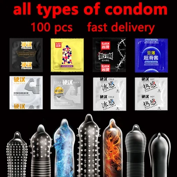 100 Kosov Na Debelo Kondom, Penis Različnih Sort Big Konice Ogenj, Ledu Belušno Kondom Polno Olje Gladko Namazani Kondomi Za Moške