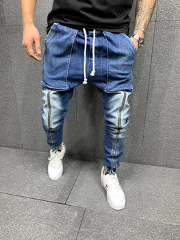 2020 Mens Jeans Modi Priložnostne denim Šport Osebno Pranje Joggers hlače
