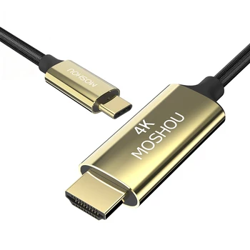 4K 60Hz USB-C HDMI Tip C do HDMI za MacBook Huawei Mate 30 40 Pro USB-C HDMI Strele 3 Prilagodilnik Pretvornika